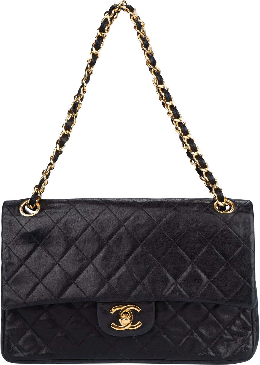 Chanel Chanel Quilted Lambskin 24K Gold 80s Double Flap Shoulder Bag Divers