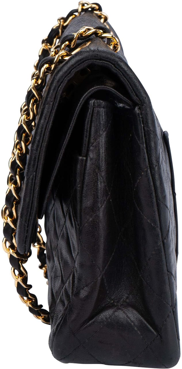 Chanel Chanel Quilted Lambskin 24K Gold 80s Double Flap Shoulder Bag Divers