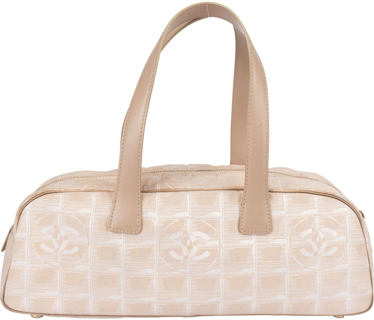 Chanel Chanel Travel Line Monogram Handbag Beige