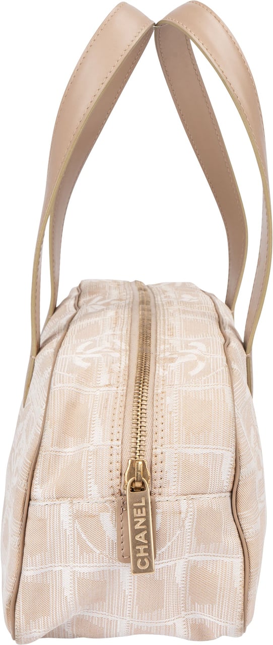 Chanel Chanel Travel Line Monogram Handbag Beige