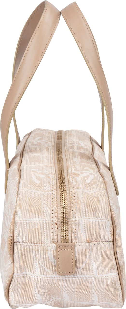 Chanel Chanel Travel Line Monogram Handbag Beige