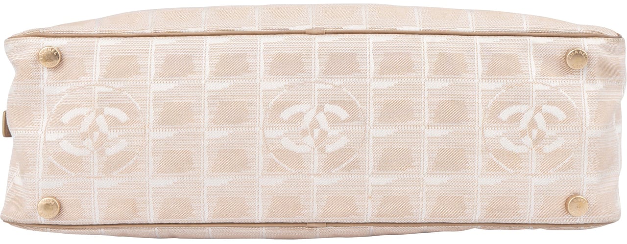 Chanel Chanel Travel Line Monogram Handbag Beige