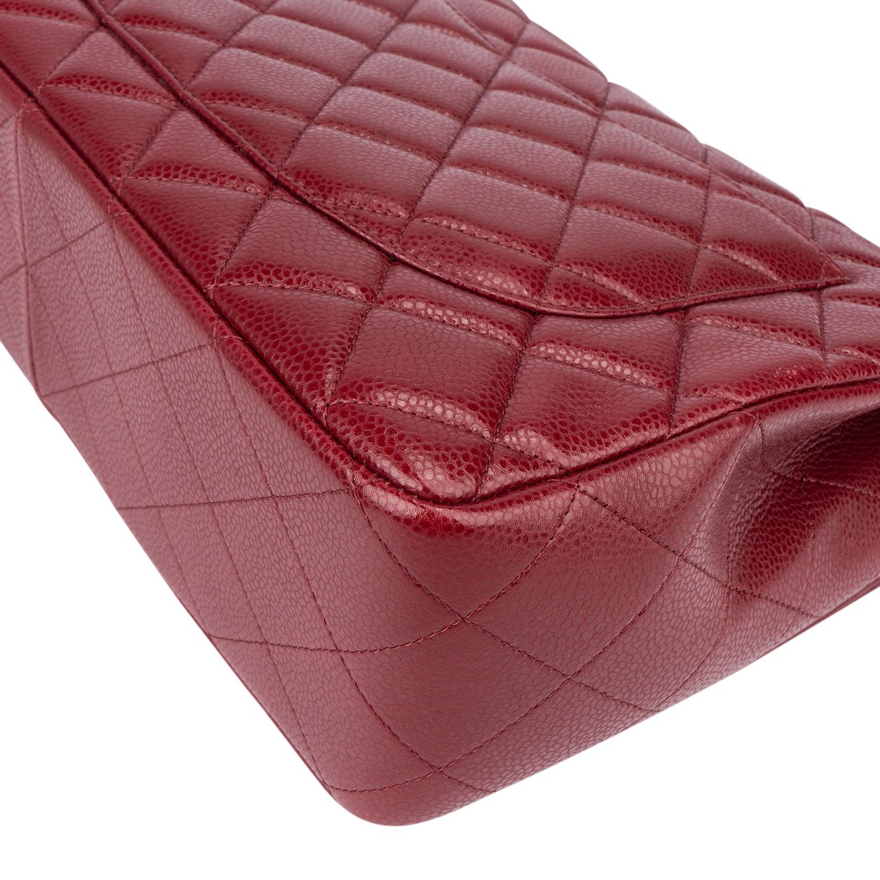 Chanel Chanel Quilted Caviar Leather Palladium Jumbo Single Flap Crossbody Bag Divers