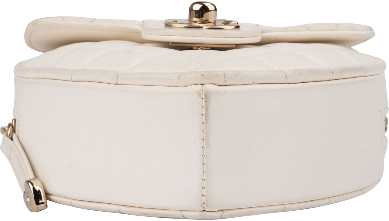 Chanel Chanel Quilted Lambskin Mini Love Heart Crossbody Bag Wit
