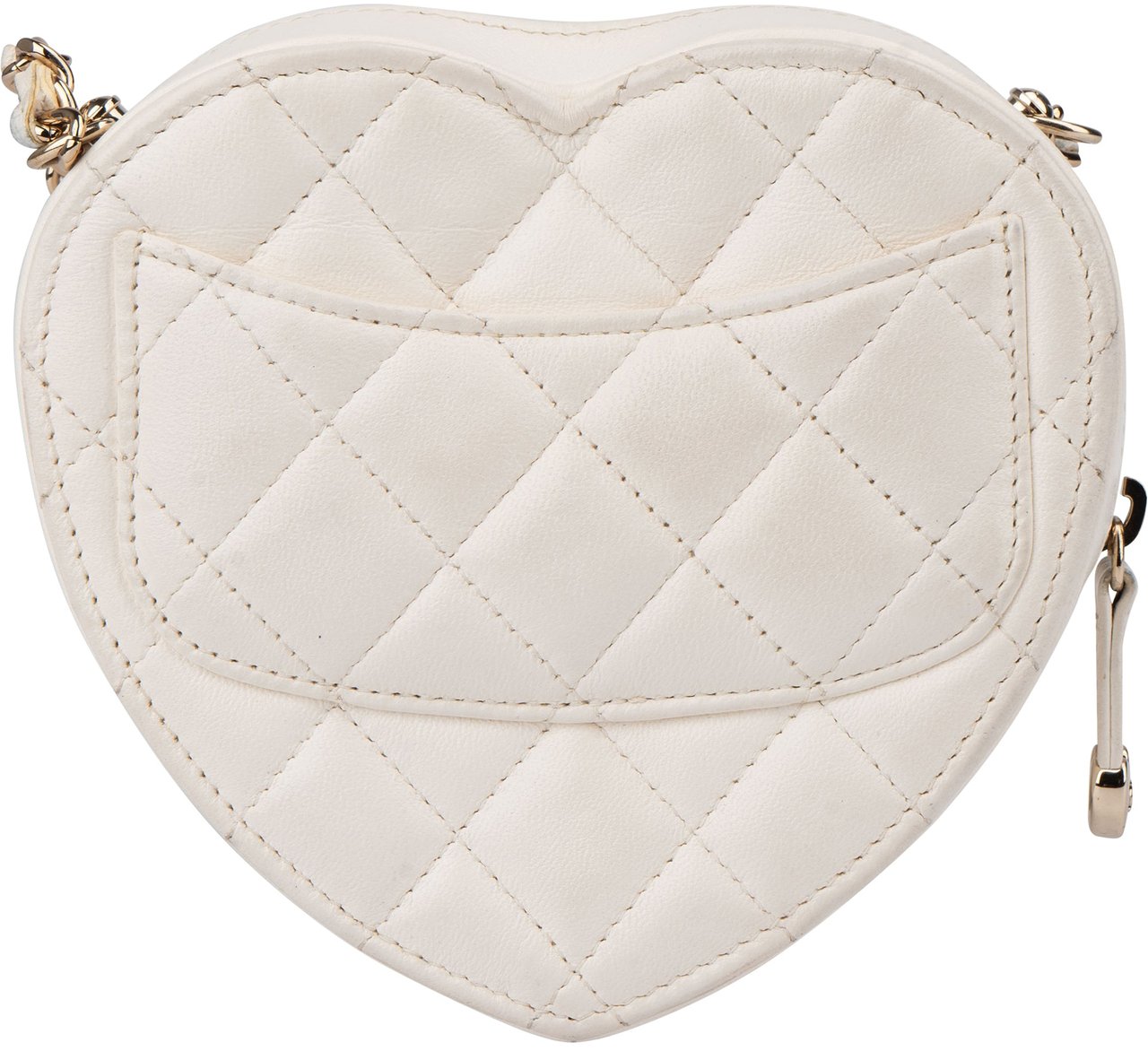 Chanel Chanel Quilted Lambskin Mini Love Heart Crossbody Bag Wit