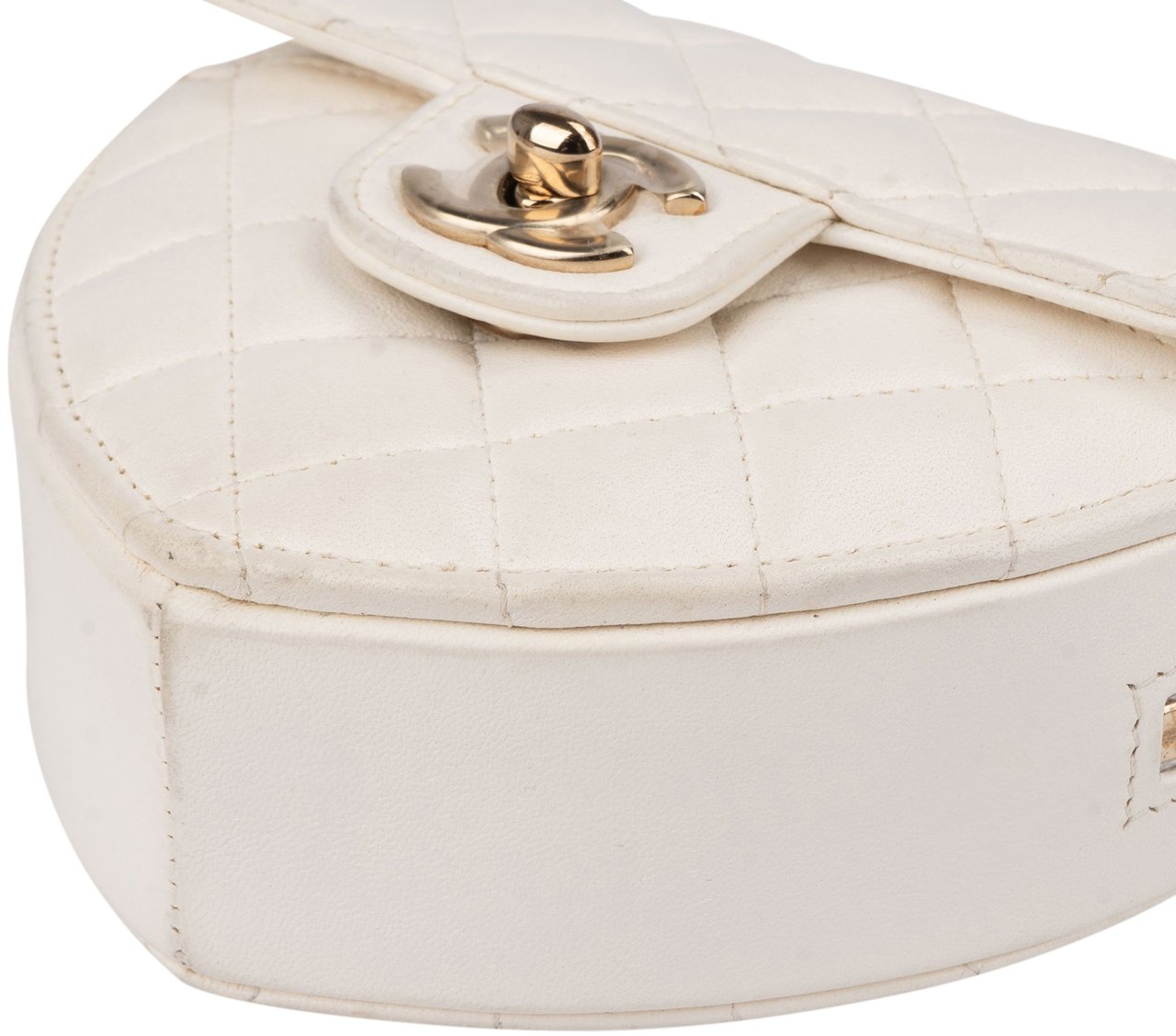 Chanel Chanel Quilted Lambskin Mini Love Heart Crossbody Bag Wit