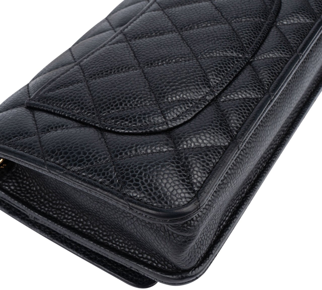 Chanel Chanel Quilted Caviar Leather Wallet On Chain Crossbody Bag Blauw