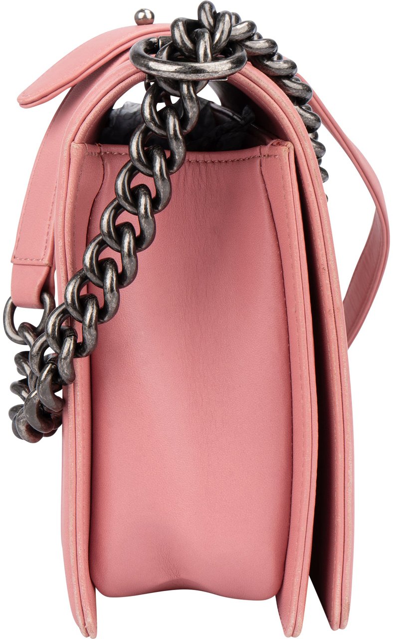 Chanel Chanel Quilted Lambskin Antique Boy Single Flap Crossbody Bag Roze