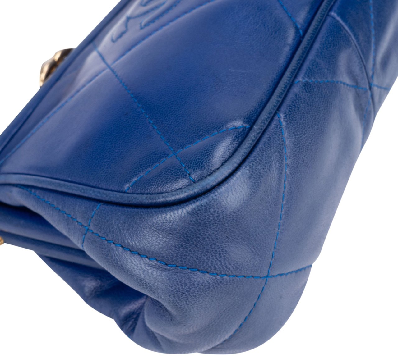 Chanel Chanel Stitching Lambskin CC Purse Crossbody Bag Blauw
