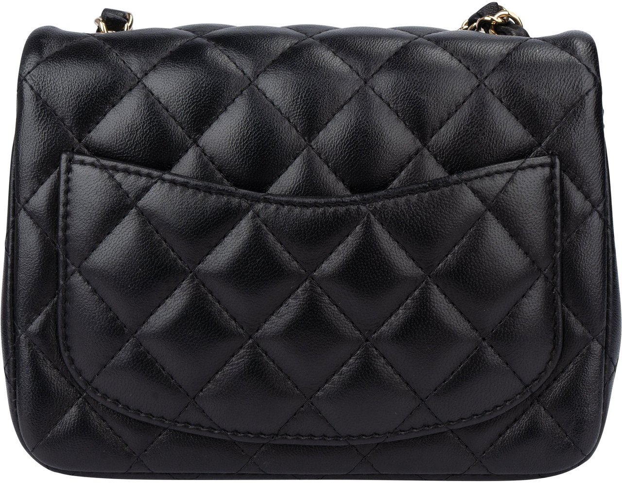 Chanel Chanel Quilted Lambskin Single Flap Crossbody Bag Zwart