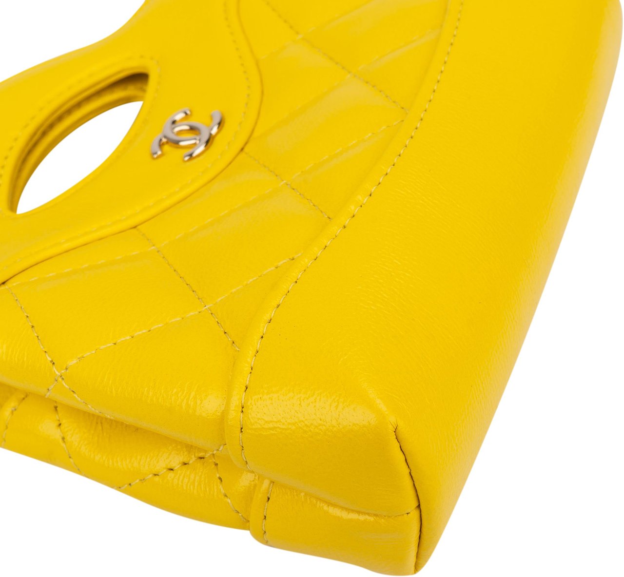 Chanel Chanel Quilted Lambskin Micro 31 Crossbody Bag Geel