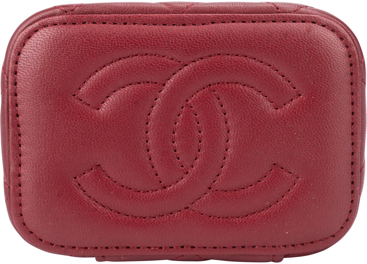Chanel Chanel Quilted Lambskin Mini Vanity Handbag Rood