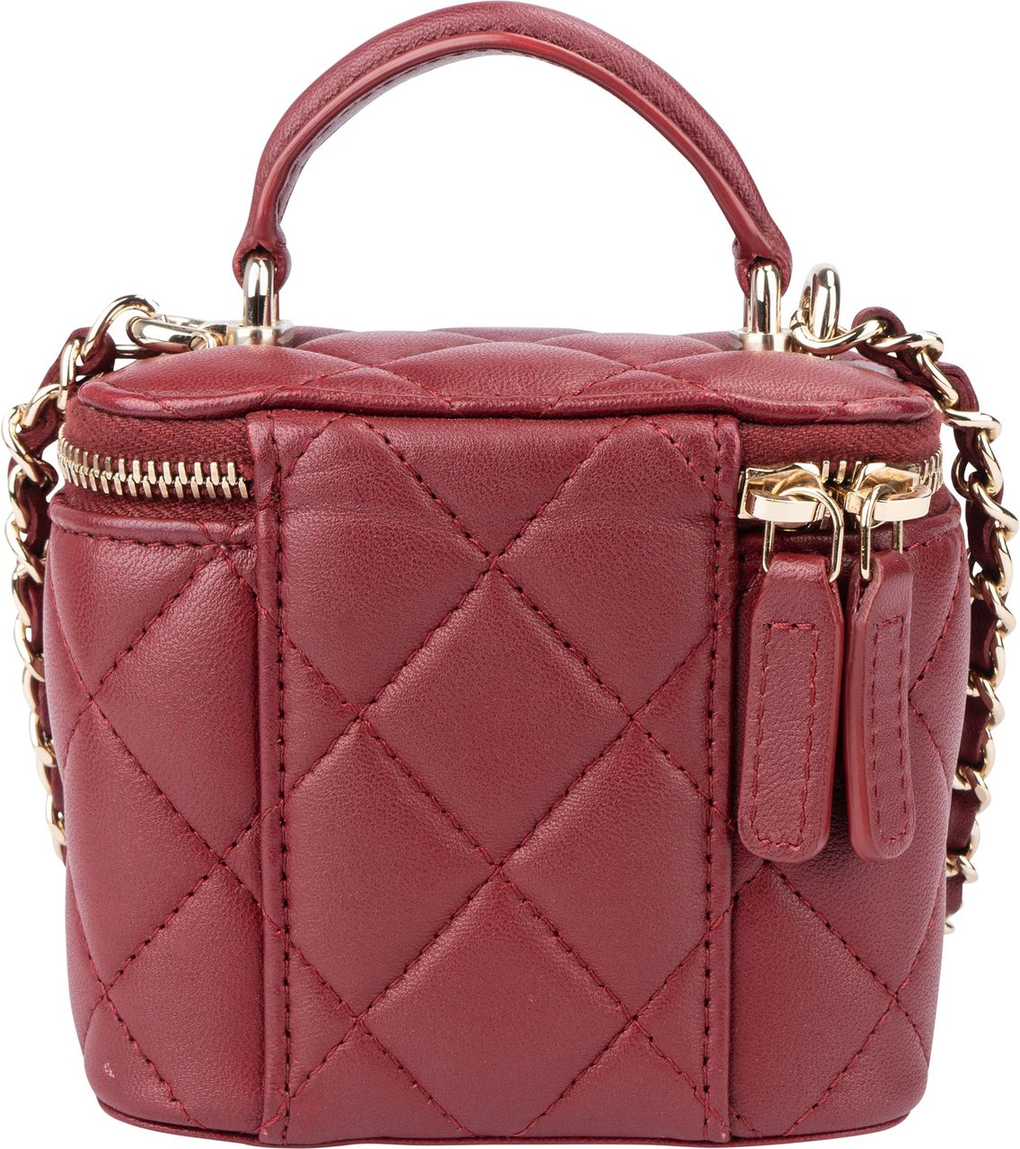 Chanel Chanel Quilted Lambskin Mini Vanity Handbag Rood