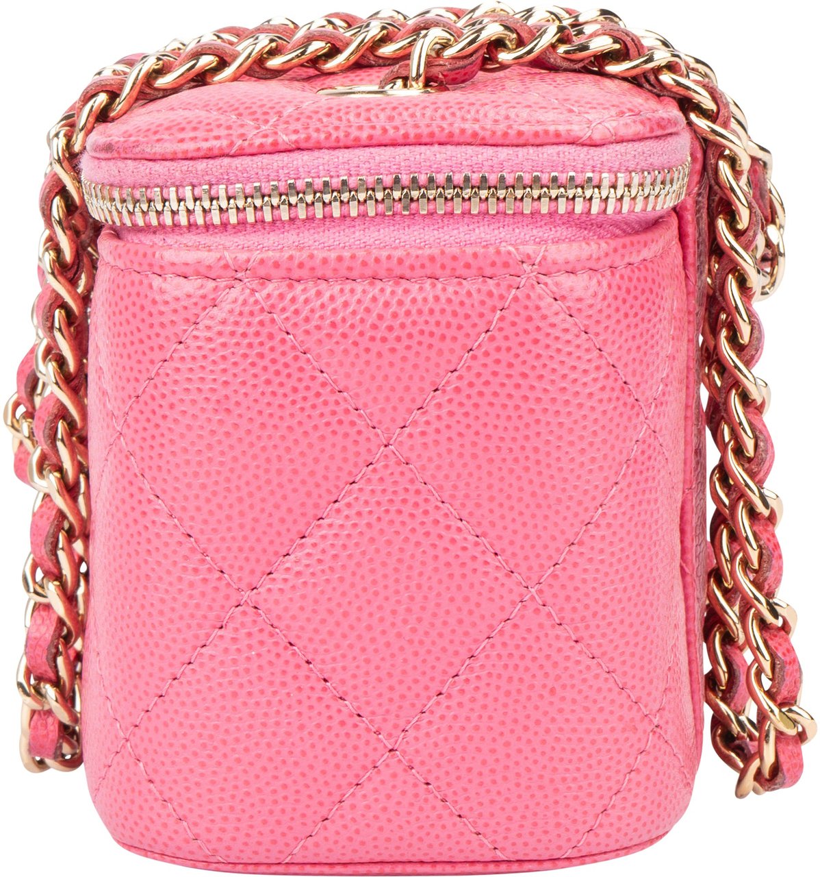 Chanel Chanel Quilted Caviar Leather Mini Vanity Crossbody Bag Roze