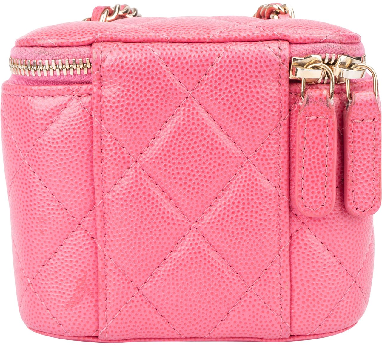 Chanel Quilted Caviar Leather Mini Vanity Crossbody Bag Rood