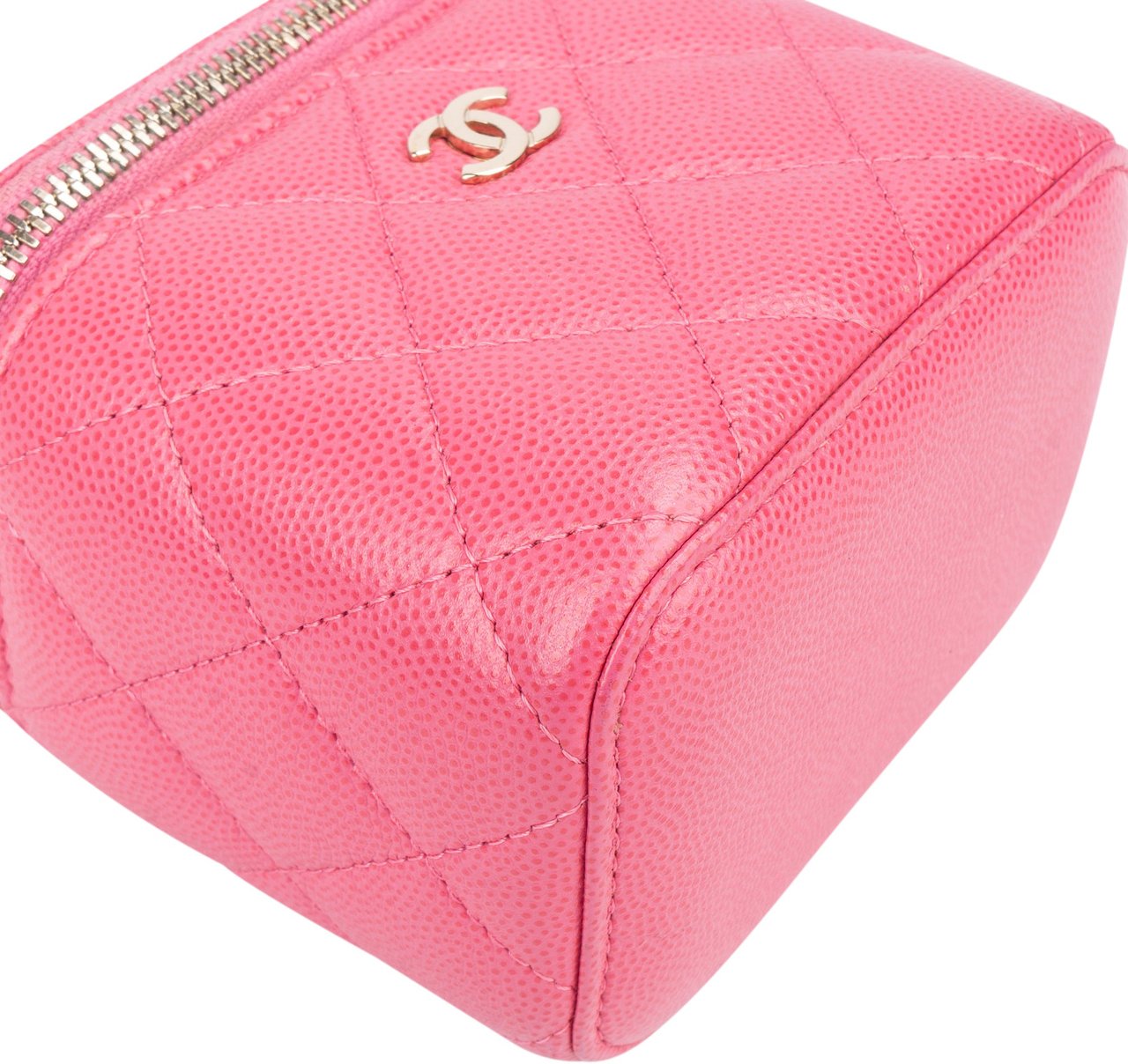 Chanel Chanel Quilted Caviar Leather Mini Vanity Crossbody Bag Roze