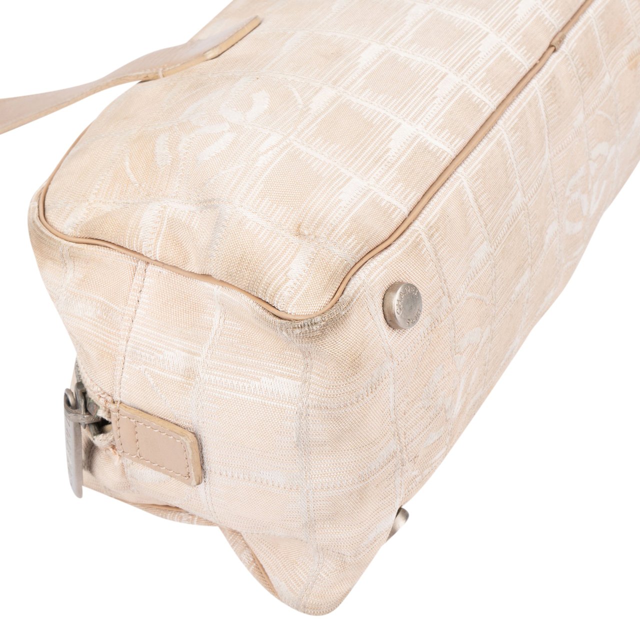 Chanel Chanel Travel Line Monogram Handbag Beige