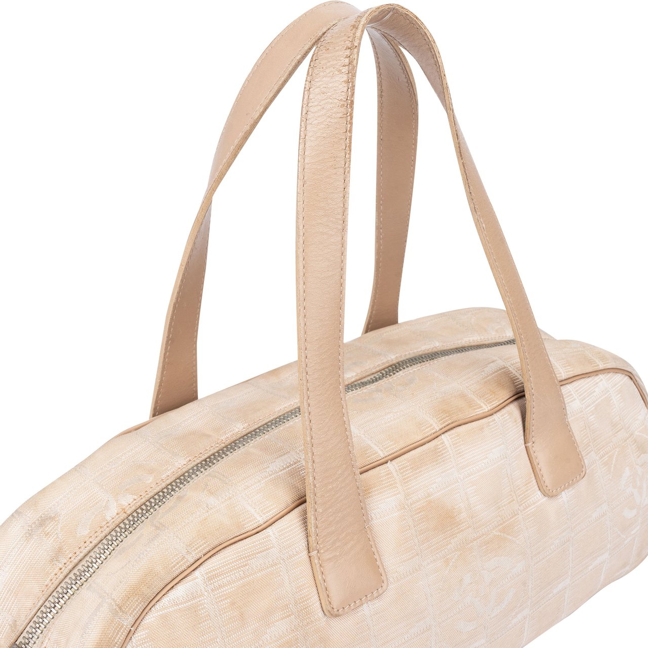 Chanel Chanel Travel Line Monogram Handbag Beige