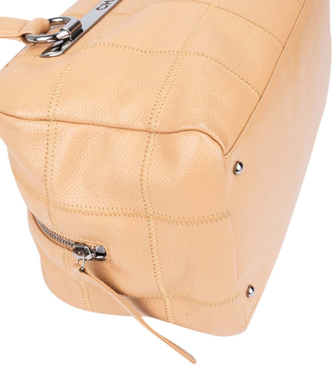 Chanel Chanel Caviar Leather Chocolate Bar Shoulder Bag Beige