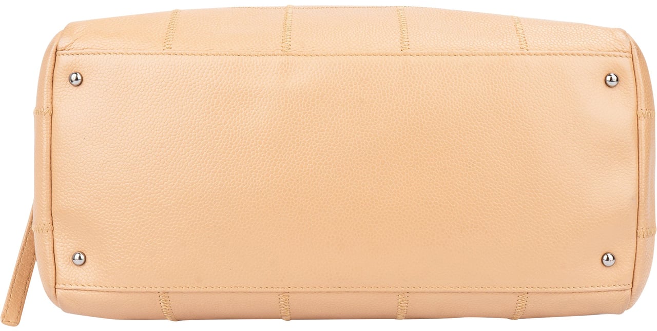 Chanel Chanel Caviar Leather Chocolate Bar Shoulder Bag Beige