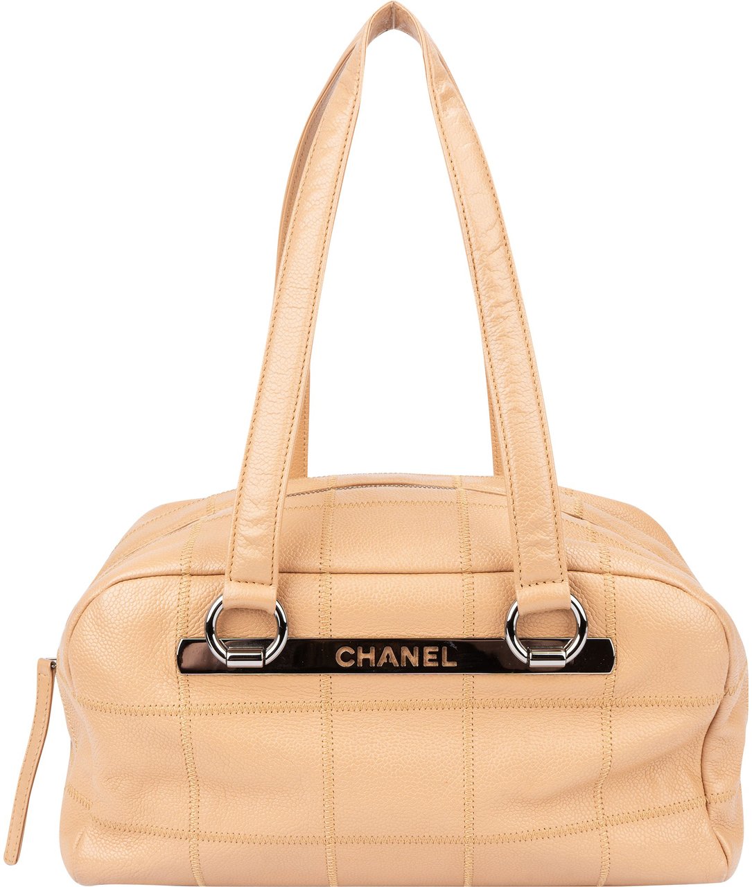 Chanel Chanel Caviar Leather Chocolate Bar Shoulder Bag Beige