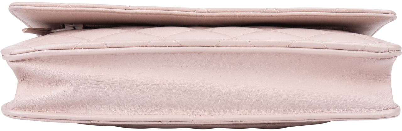 Chanel Chanel Quilted Lambskin Wallet On Chain Crossbody Bag Roze