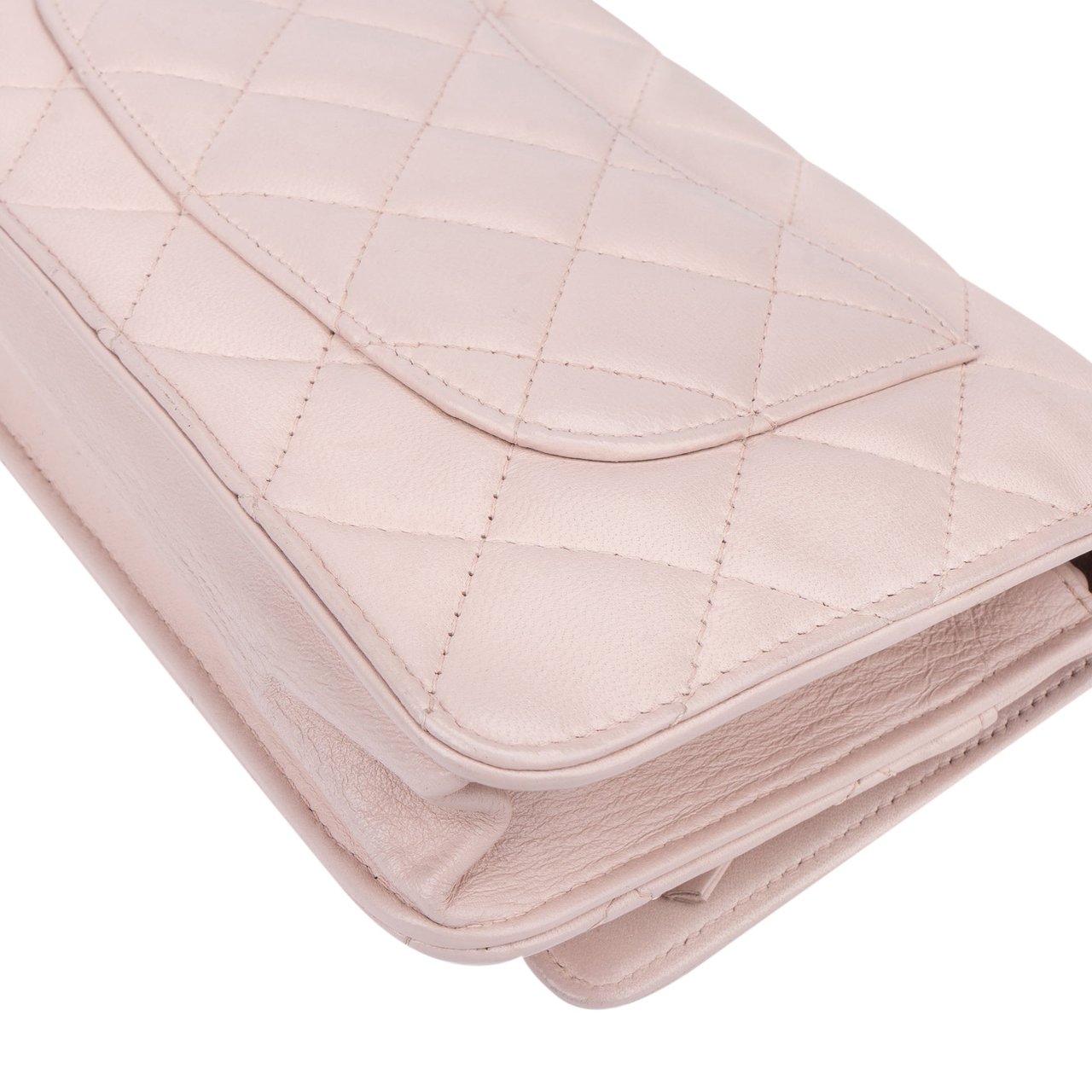 Chanel Chanel Quilted Lambskin Wallet On Chain Crossbody Bag Roze