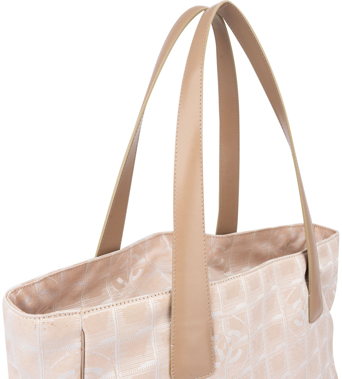 Chanel Chanel Travel Line Monogram Handbag Beige