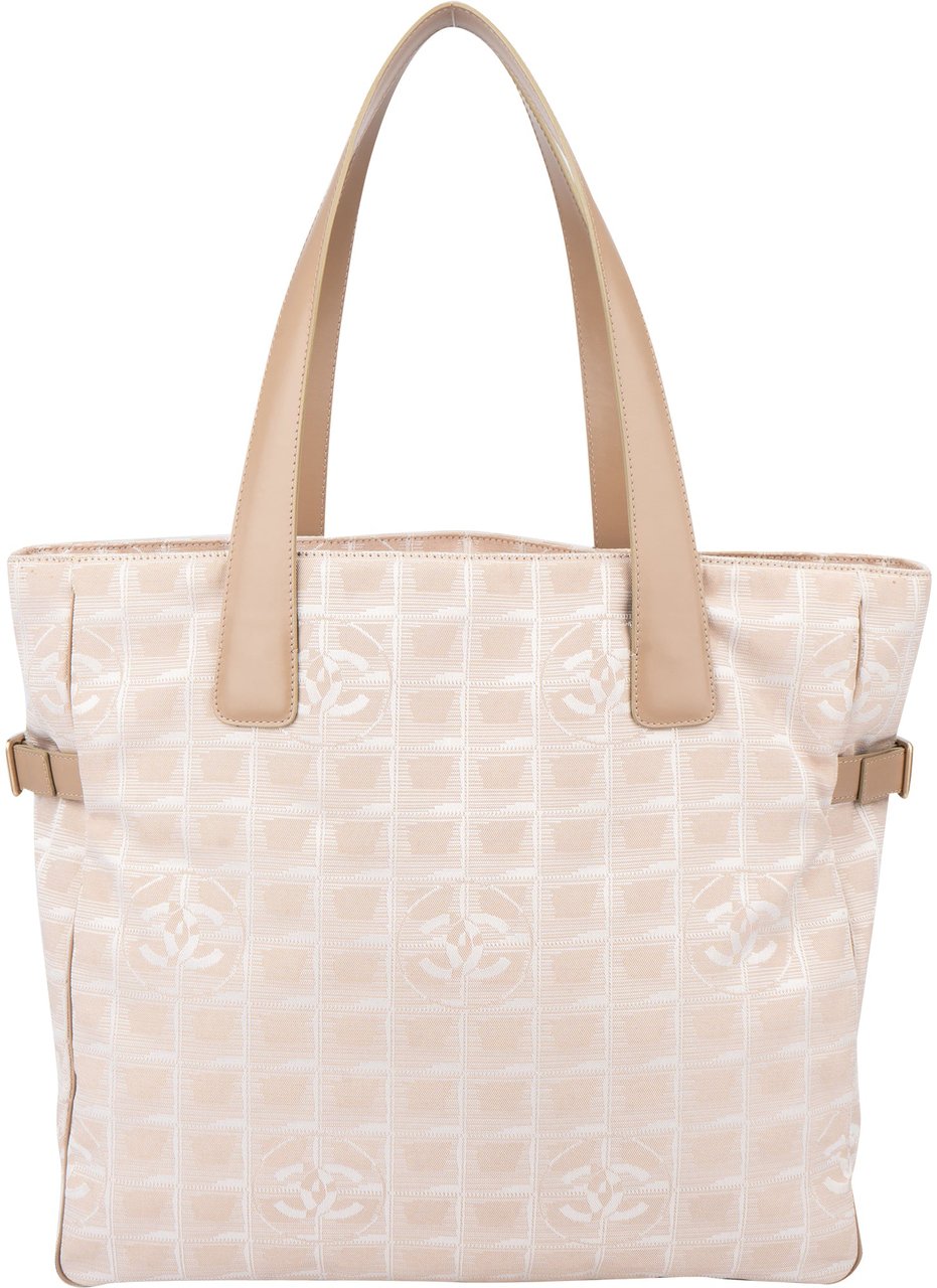 Chanel Chanel Travel Line Monogram Handbag Beige
