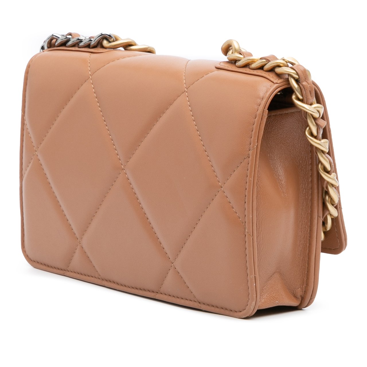 Chanel Quilted Lambskin 19 Wallet on Chain Bruin