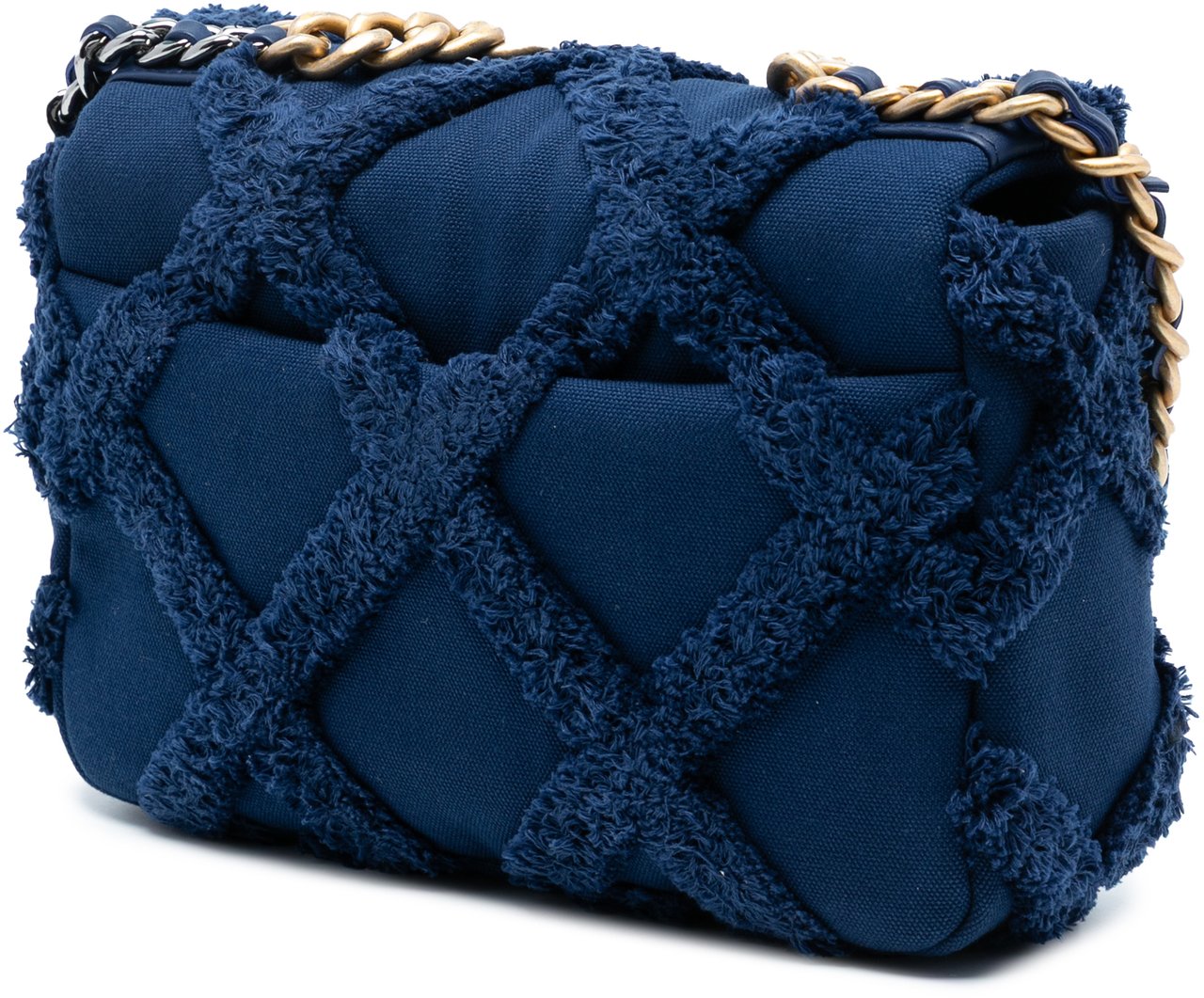 Chanel Medium Canvas and Cotton 19 Flap Blauw