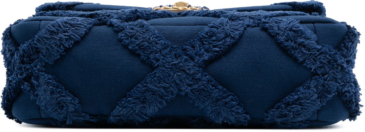 Chanel Medium Canvas and Cotton 19 Flap Blauw