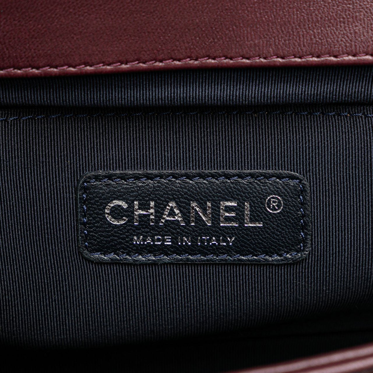 Chanel Old Medium Velvet and Tweed Boy Flap Rood