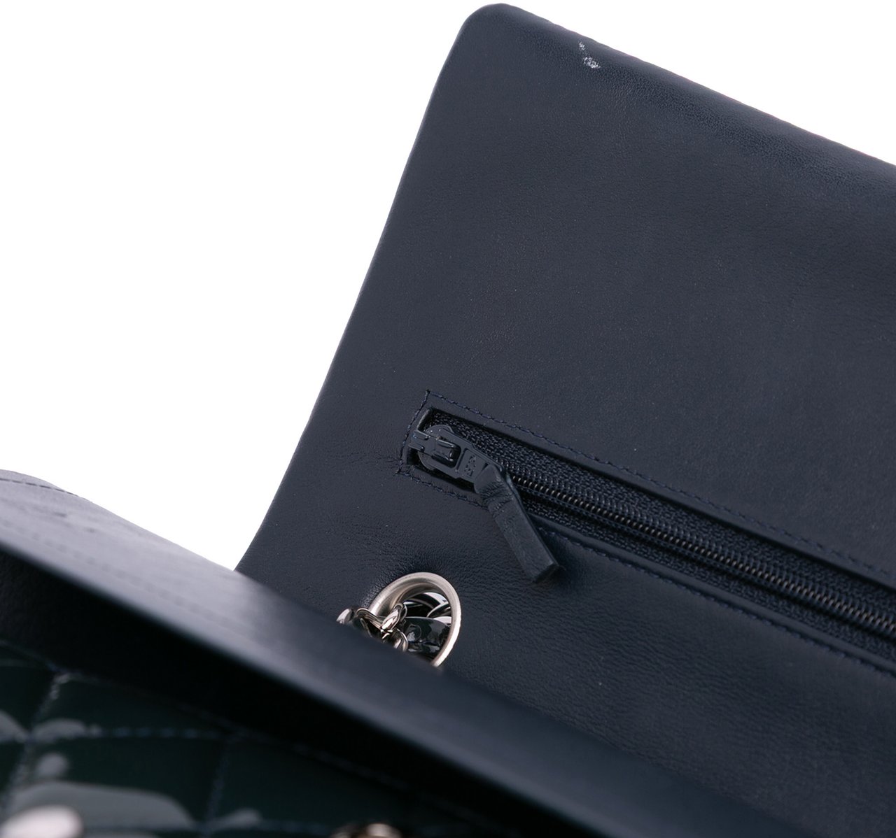 Chanel Medium Classic Patent Double Flap Blauw