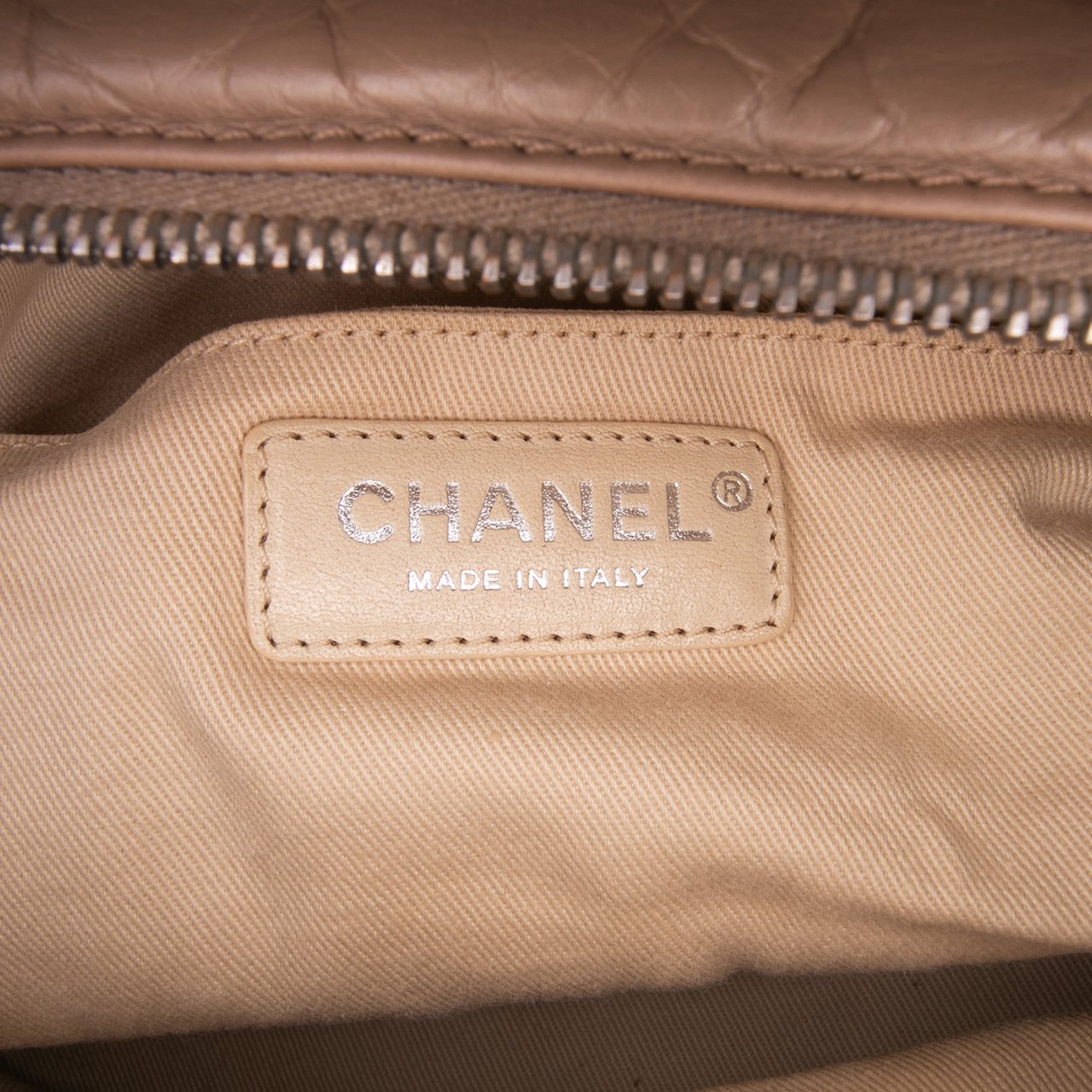 Chanel Distressed Lambskin Lady Braid Bowler Bag Bruin