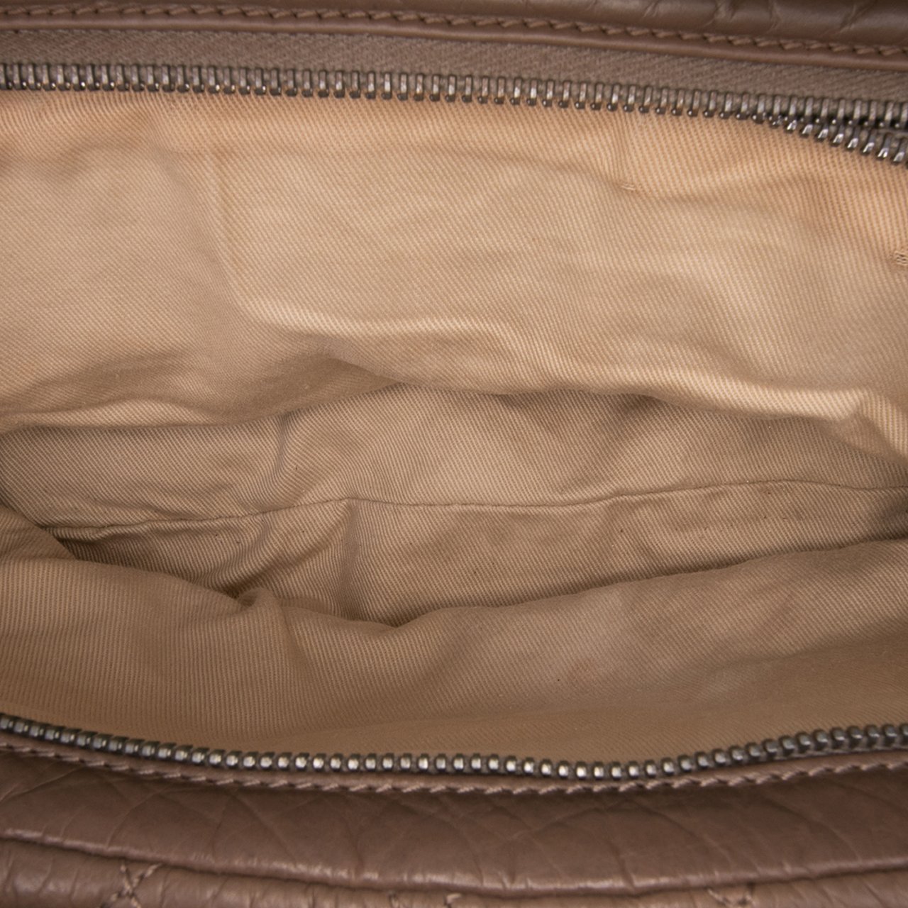 Chanel Distressed Lambskin Lady Braid Bowler Bag Bruin
