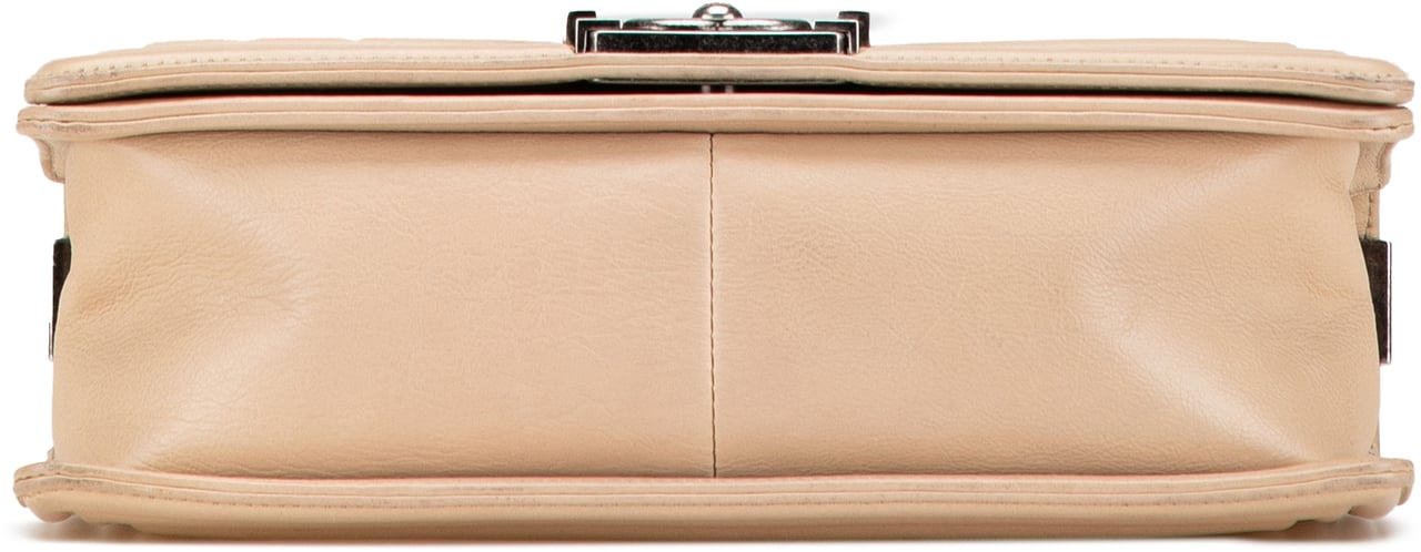 Chanel Old Medium Aged Calfskin Double Stitch Boy Flap Bruin