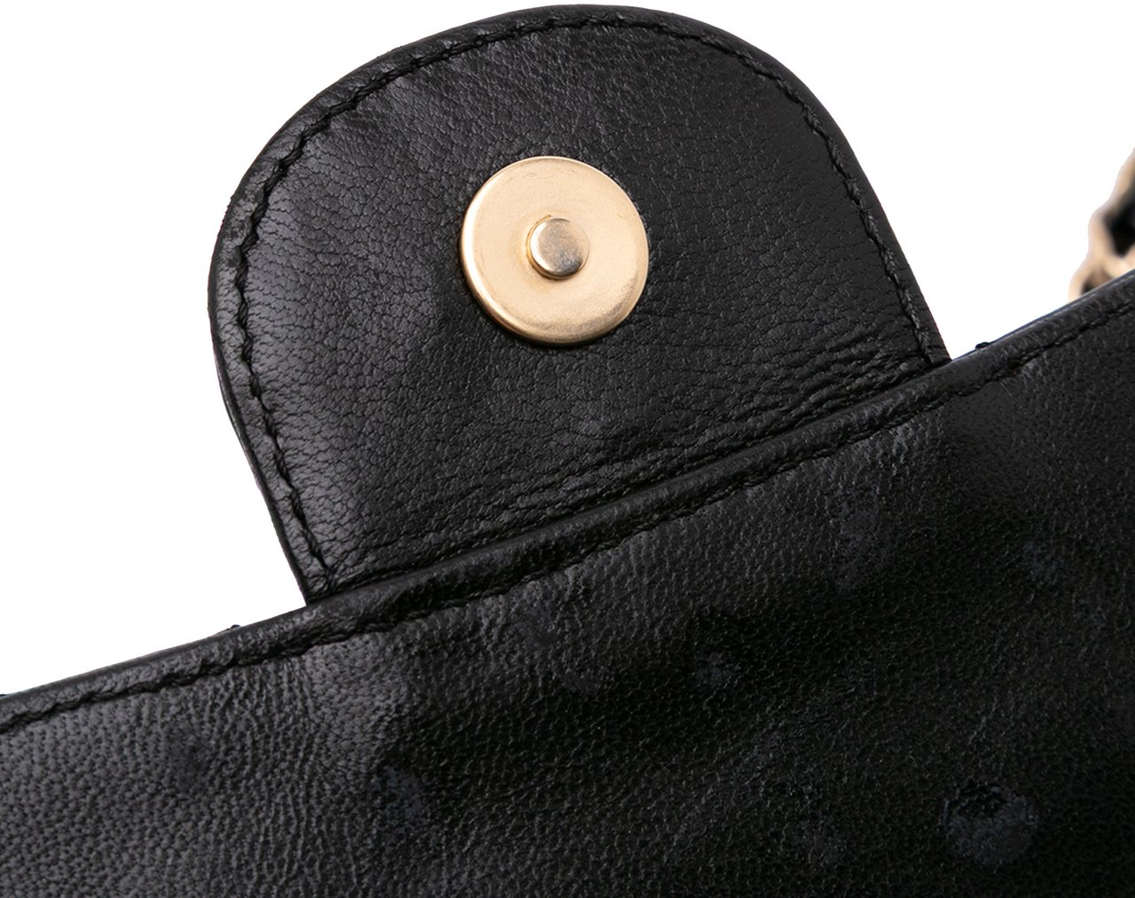 Chanel Mini Patent Lace Kiss Lock Flap Double Bag Zwart