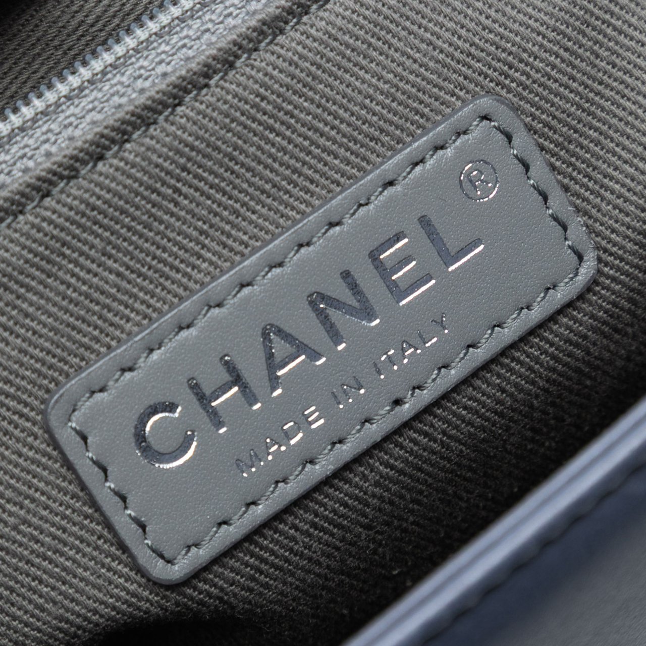 Chanel Large Quilted Lambskin Boy Flap Grijs