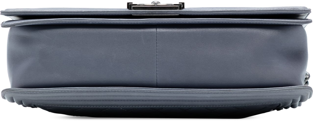 Chanel Large Quilted Lambskin Boy Flap Grijs