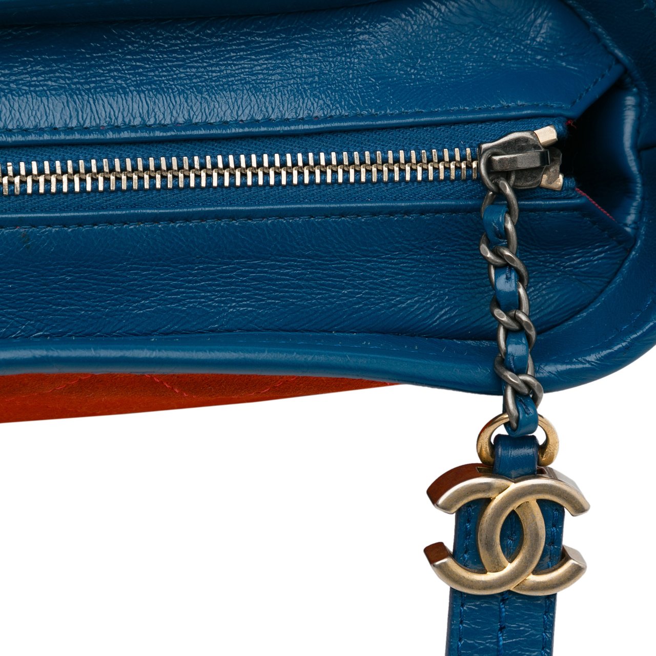 Chanel Small Suede Gabrielle Crossbody Oranje