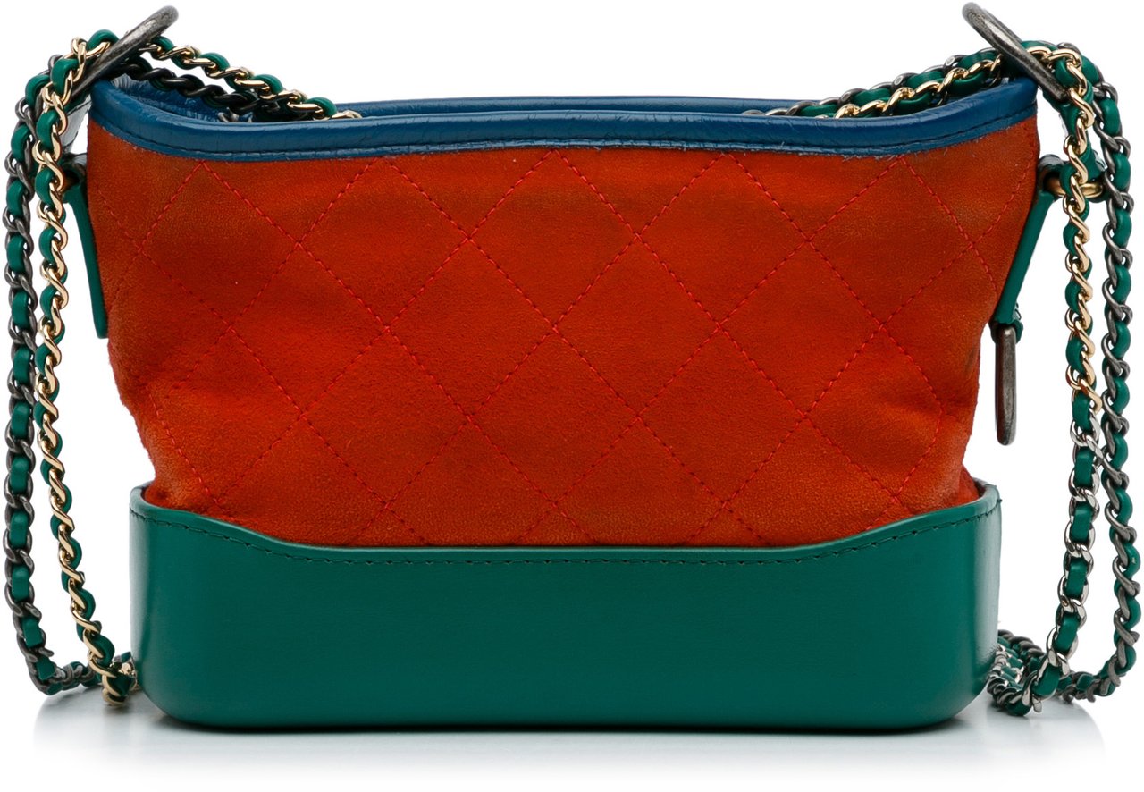 Chanel Small Suede Gabrielle Crossbody Oranje
