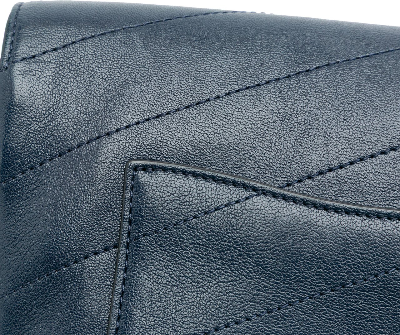 Chanel Mini Quilted Sheepskin Double Chevron Flap Blauw