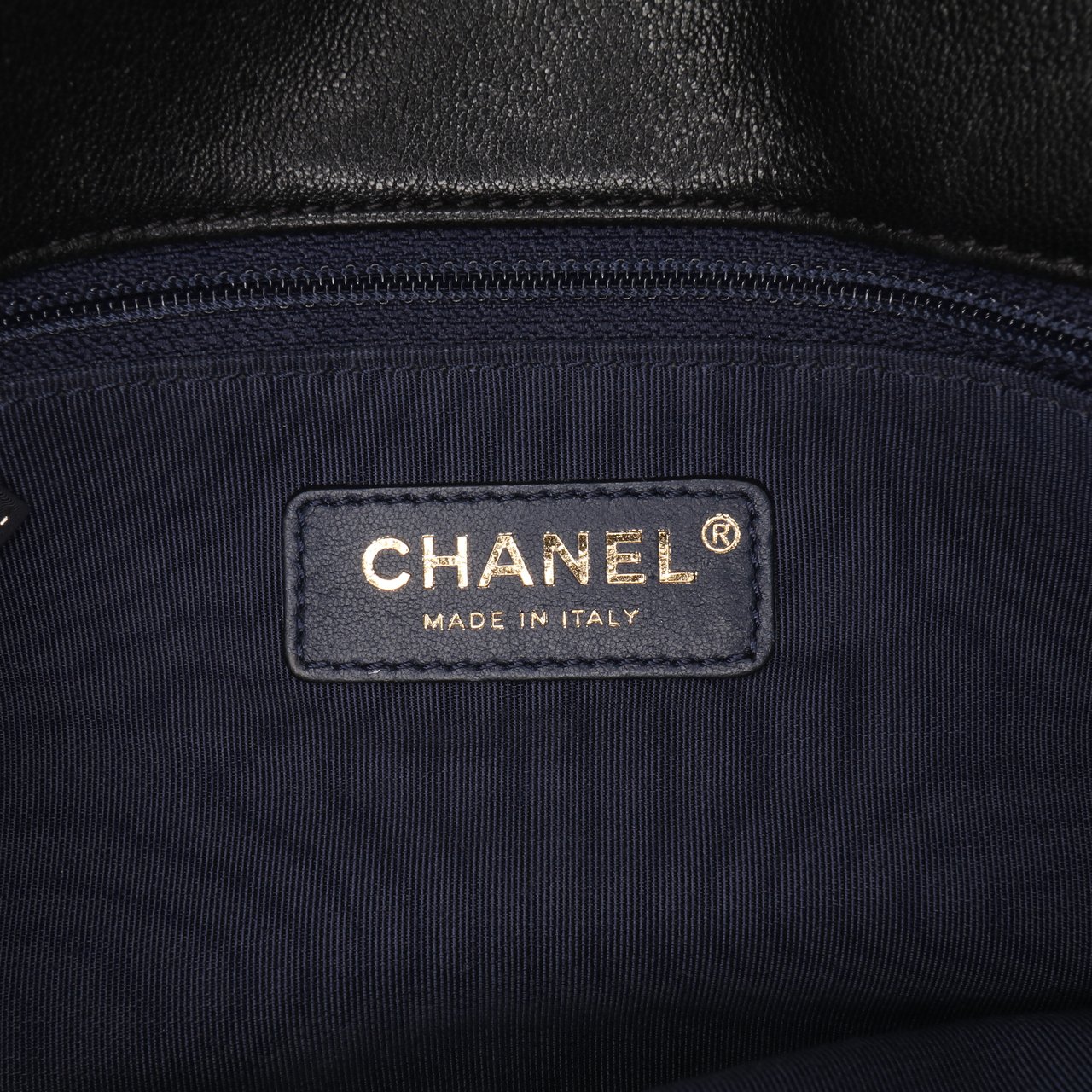 Chanel Mini Quilted Sheepskin Double Chevron Flap Blauw