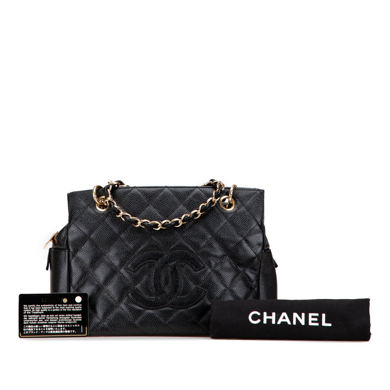 Chanel Petite Caviar Timeless Tote Zwart