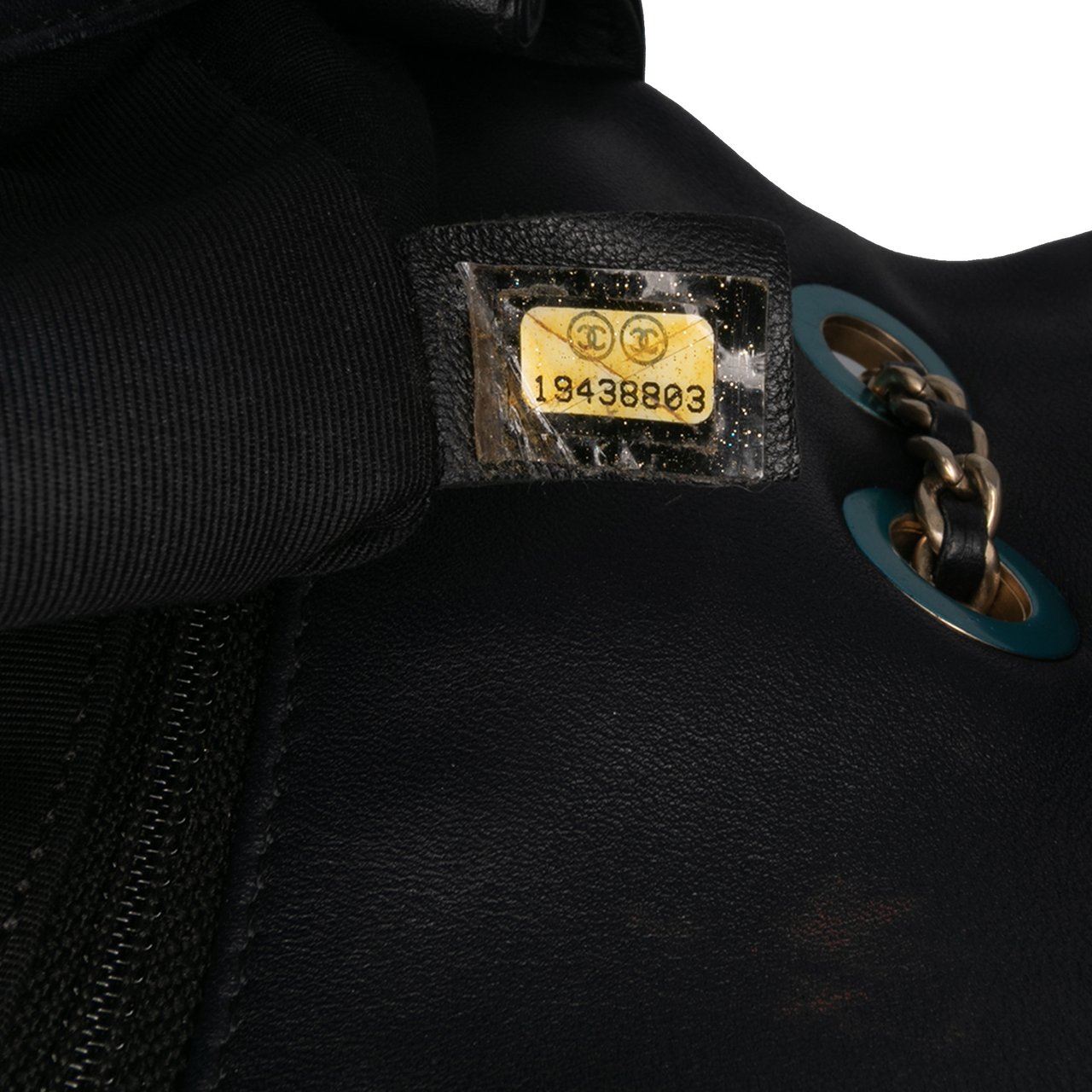 Chanel Medium Bicolor Calfskin Graphic Flap Blauw