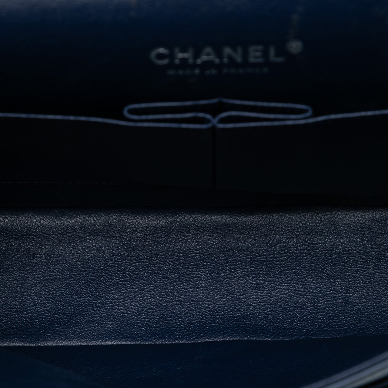 Chanel Medium Classic Tricolor Lambskin Double Flap Blauw