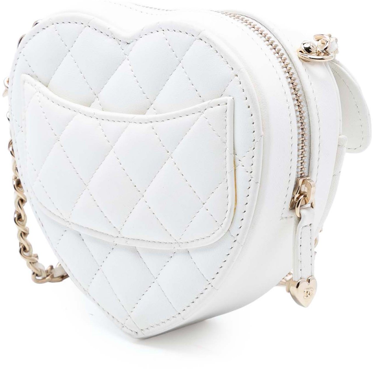 Chanel Mini Lambskin CC in Love Heart Crossbody Wit