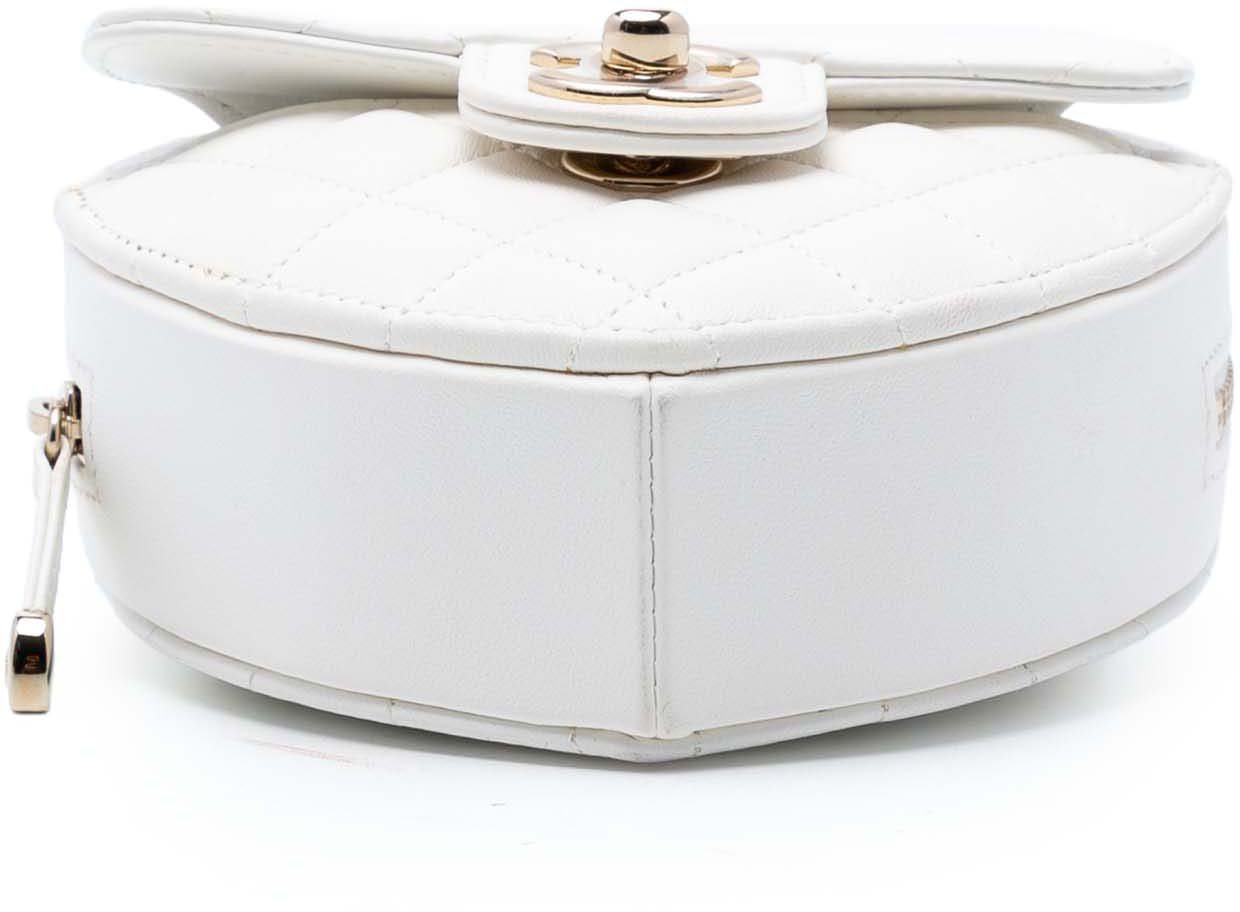 Chanel Mini Lambskin CC in Love Heart Crossbody Wit