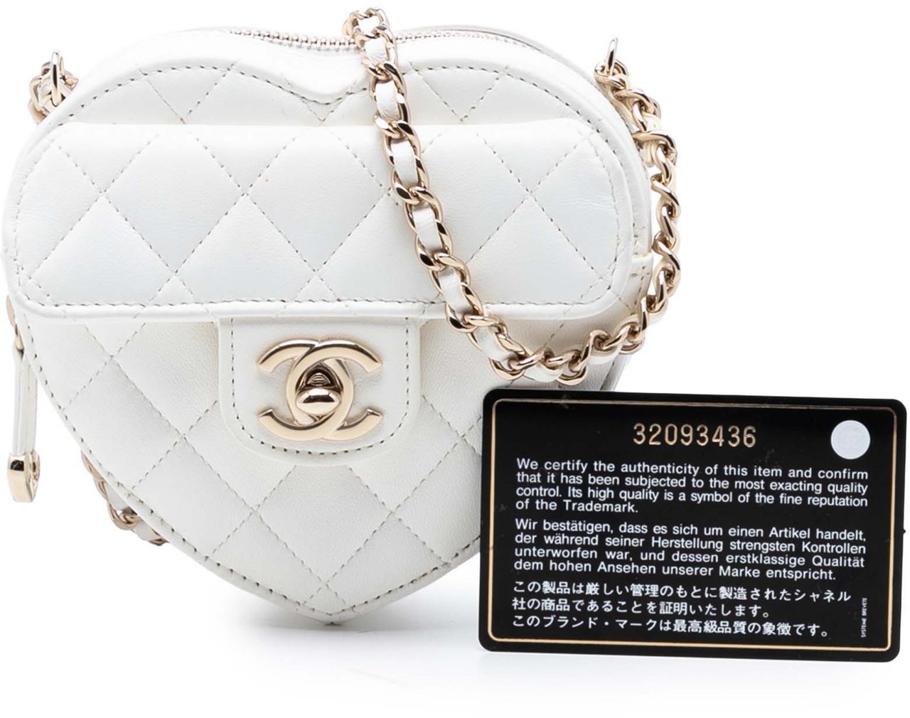 Chanel Mini Lambskin CC in Love Heart Crossbody Wit
